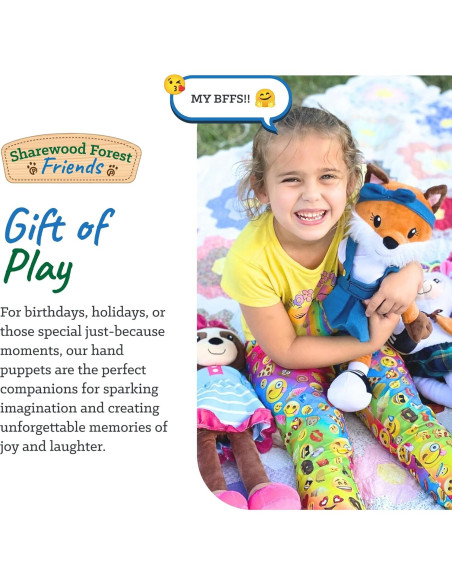 Títere de Mano Unicornio Piper - Peluche Educativo 35.56 cm