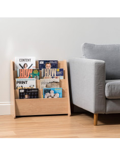 Soporte de Revistas de Madera IRIS USA 4 Niveles Marrón Claro 2