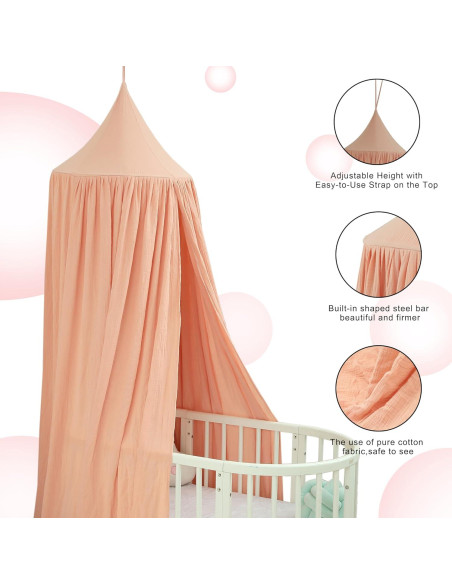 Dosel de Cama Infantil Vhaso Algodón Verde 250 cm