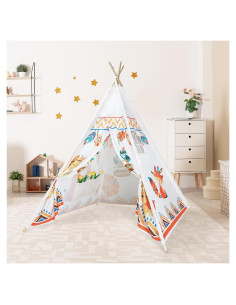 Tienda Tipi para Niños Decalsweet 120x120x155 cm Animales