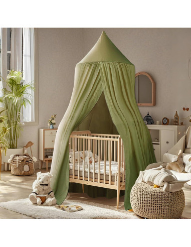Dosel de Cama Infantil Vhaso Algodón Verde 250 cm