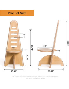 Silla de Acento Ajustable CottonColors Roble 90.72 kg 2