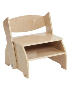 Taburete y Silla Plegable ECR4Kids Natural para Niños