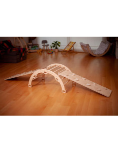Arco de Escalada Montessori Kidodido con 2 Rampas - Madera Natural 2