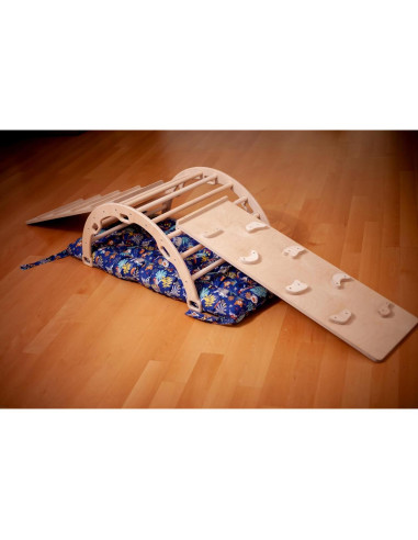 Arco de Escalada Montessori Kidodido con 2 Rampas - Madera Natural