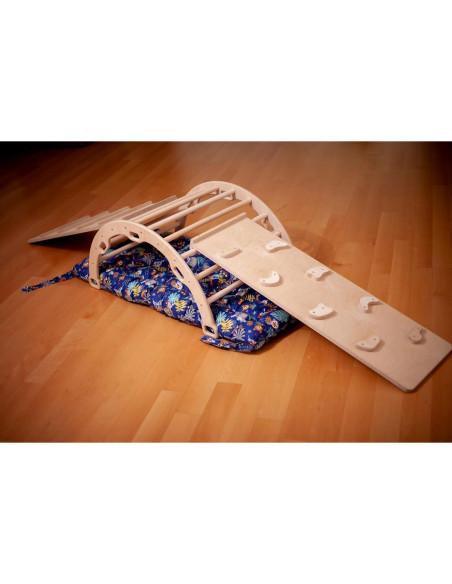 Arco de Escalada Montessori Kidodido con 2 Rampas - Madera Natural