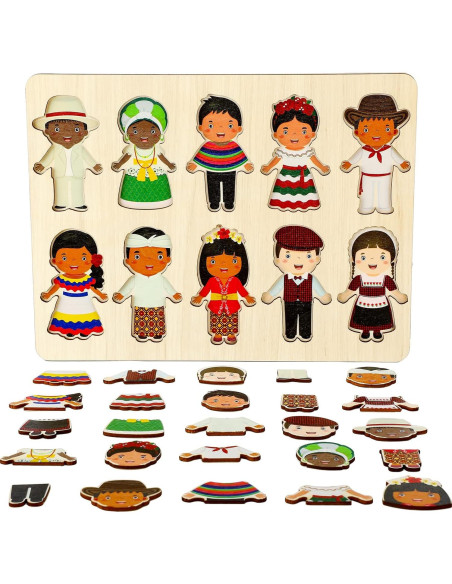 2 Juegos de Rompecabezas de Madera Leitee 28x20.8cm Niños