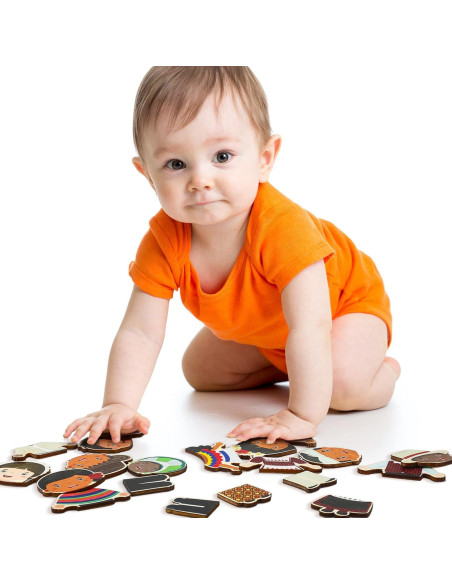 2 Juegos de Rompecabezas de Madera Leitee 28x20.8cm Niños