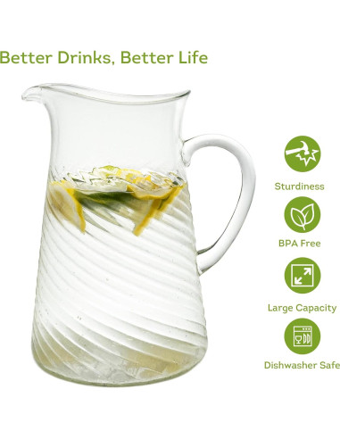 Jarra Acrílica Irrompible Lily's Home 2.5QT con Pico