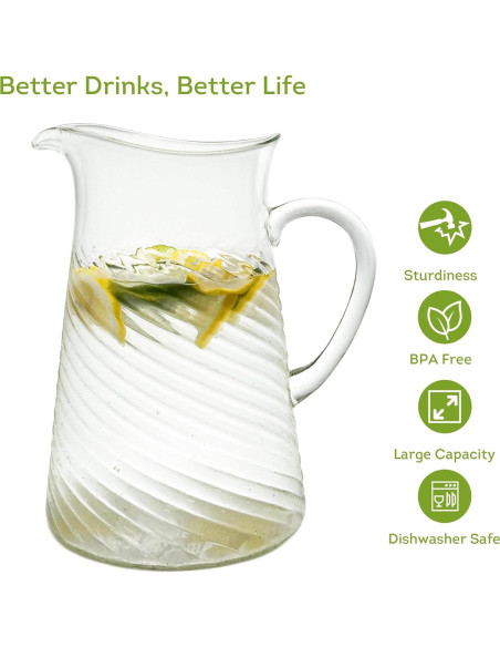 Jarra Acrílica Irrompible Lily's Home 2.5QT con Pico