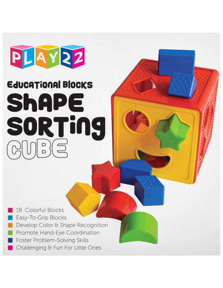 Bloques Educativos para Bebés Play22 - 18 Formas y Colores