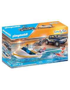 Playmobil Camioneta con Lancha y Accesorios - Modelo 70534