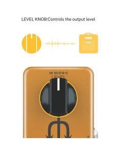 Pedal Atenuador Donner EMO-AMP 9V para Guitarra - Bypass Verdadero 2