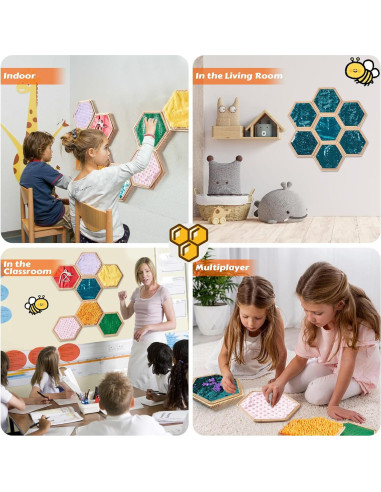 Panel Sensorial para Niños MOOZHEALTH 13 Pcs Texturas