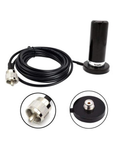 Antena Banda Dual TengKo HH-N2RS 400-470MHz VHF UHF con Base Magnética