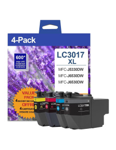Cartuchos de Tinta Brother LC3017 XL - 4 Pack Alto Rendimiento