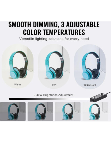 Caja de Luz Fotográfica Happybuy 50x50cm 160 LED 3000-5600K