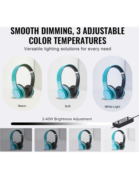 Caja de Luz Fotográfica Happybuy 50x50cm 160 LED 3000-5600K