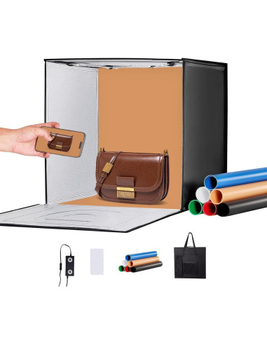 Caja de Luz Fotográfica Happybuy 50x50cm 160 LED 3000-5600K