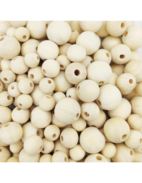 1000 Perlas de Madera Natural 6mm Pojah para Manualidades DIY