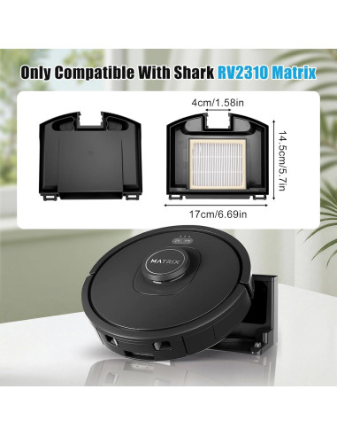 4 Filtros de Reemplazo para Aspiradora Robot Shark RV2310
