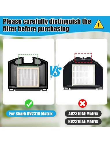 4 Filtros de Reemplazo para Aspiradora Robot Shark RV2310