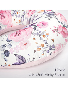 Funda de Almohada de Lactancia Pea Pod Rosa Floral Reversible 2