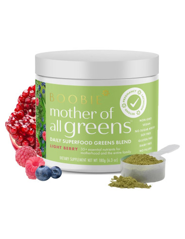 Boobie Polvo de Super Verdes Diario 30 Porciones Sabor Baya