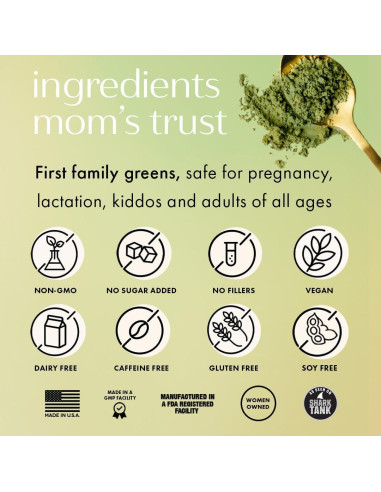 Boobie Polvo de Super Verdes Diario 30 Porciones Sabor Baya