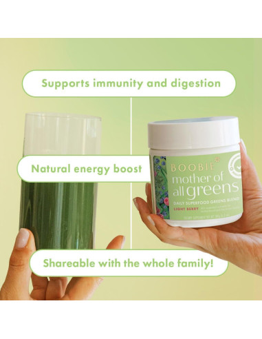 Boobie Polvo de Super Verdes Diario 30 Porciones Sabor Baya