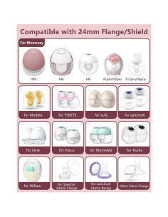 Inserto de Brida 14-22mm 2pcs IVARONAL para Extractores de Leche 2