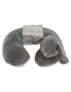 Almohada de Cuello Suave Kelly Baby Conejo Gris 25.4 cm