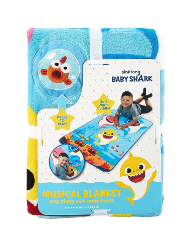 Manta Musical Baby Shark 100% Poliéster 76x109 cm
