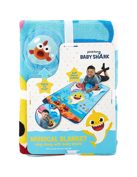 Manta Musical Baby Shark 100% Poliéster 76x109 cm