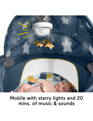 Cuna portátil Deluxe Fisher-Price HNB35 con proyector y música