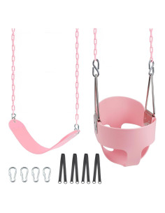 Asiento de columpio KINSPORY para niños - Rosa, alta resistencia