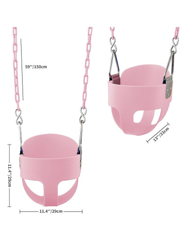 Asiento de columpio KINSPORY para niños - Rosa, alta resistencia