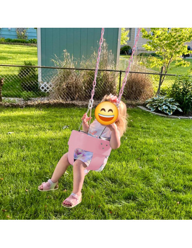 Asiento de columpio KINSPORY para niños - Rosa, alta resistencia