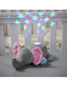 Peluche Sonoro Elefante Nuby con Luz Nocturna y 10 Canciones 2