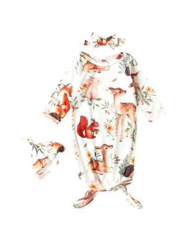 Conjunto de Pijama para Bebé AMAWMW Gato Dormilón 0-6 Meses