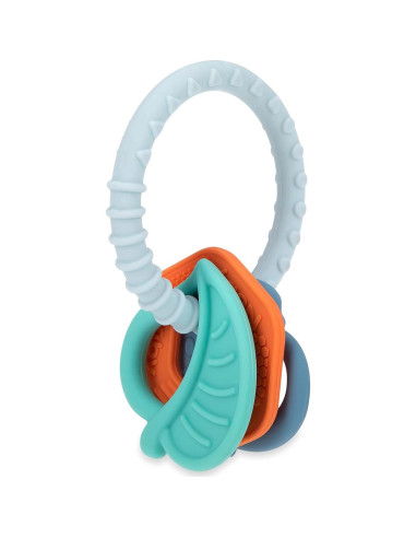 Anillo de Dentición Dino Chewy Charms Nuby - Silicona Suave 3+ Meses