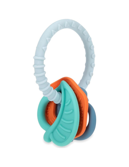 Anillo de Dentición Dino Chewy Charms Nuby - Silicona Suave 3+ Meses