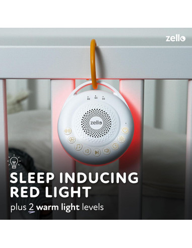 Máquina de Ruido Blanco Portátil Zello Pro | 30 Sonidos | Luz Nocturna