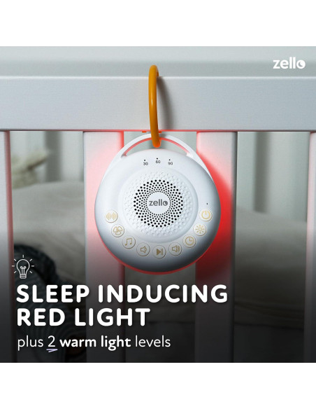 Máquina de Ruido Blanco Portátil Zello Pro | 30 Sonidos | Luz Nocturna