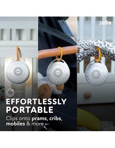 Máquina de Ruido Blanco Portátil Zello Pro | 30 Sonidos | Luz Nocturna