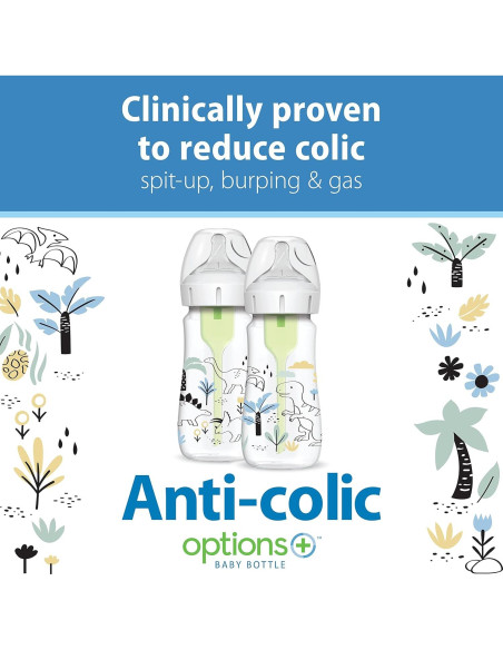 Biberón Anti-Cólico Dr. Brown's 9oz (270mL) 2-Pack Dino