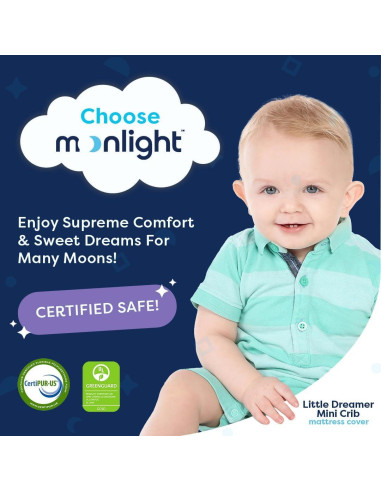 Cubierta de colchón impermeable Moonlight Little Dreamer 61x97cm