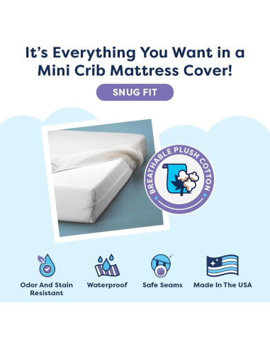 Cubierta de colchón impermeable Moonlight Little Dreamer 61x97cm