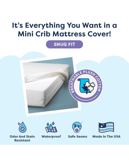 Cubierta de colchón impermeable Moonlight Little Dreamer 61x97cm