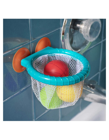 Juego de Baño Edushape Canasta de Baloncesto con 3 Pelotas